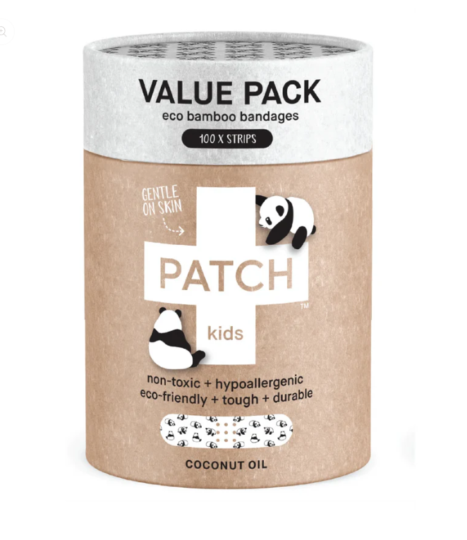 Patch Kids Panda Bamboo Adhesive Bandages - Value Pack 100 strips