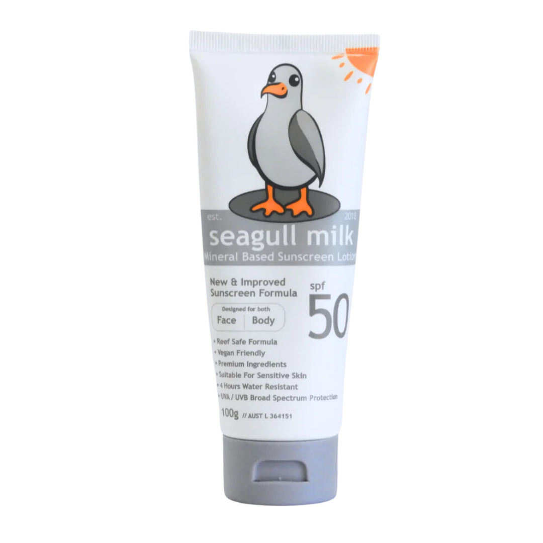 Seagull Milk Mineral Based Sunscreen Lotion (SPF50)